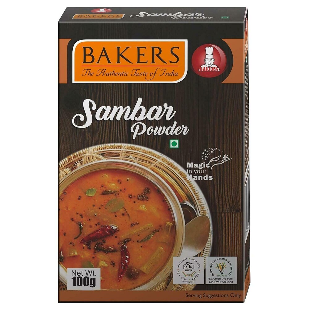 Bakers Sambar Powder 100gm Bakers Spices
