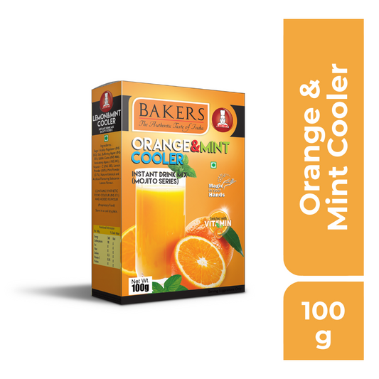 Bakers Orange & Mint Cooler instant Drink Mix